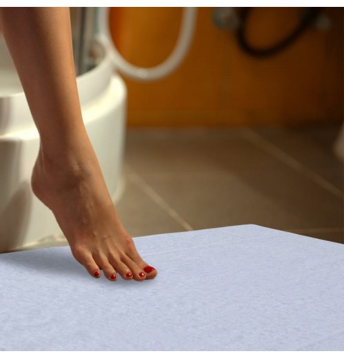 White Imperfect Hotel Snag Free Bath Mat