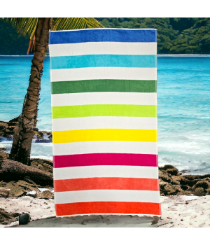 Luxurious Velour Stripe  Beach Towels Imperfect