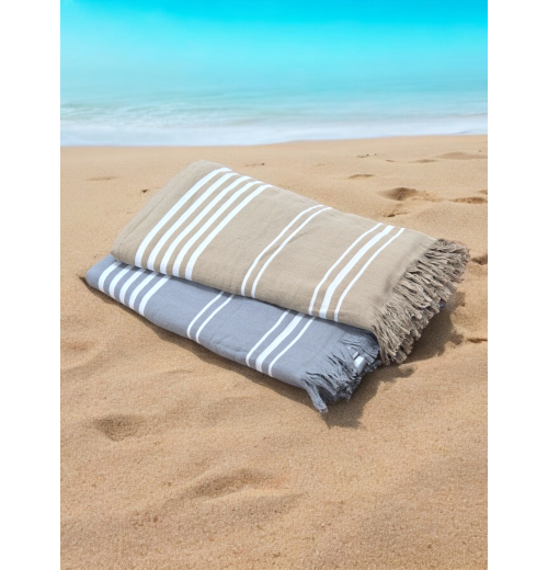 Cotton Hammam Beach Towels with Tassels