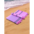 Pink Cotton Hammam Beach Towel with Knotted Tassles