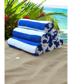 Royal Blue Stripe Beach Towels